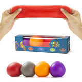 KELZ KIDZ Durable Pull and Stretch Stress Squeeze Ball - Great and Fun Squishy Party Favor Fidget Toy - Excellent Sensory Relief for Tension and Anxiety (4 Pack, Large)