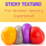 KELZ KIDZ Durable Pull and Stretch Stress Squeeze Ball - Great and Fun Squishy Party Favor Fidget Toy - Excellent Sensory Relief for Tension and Anxiety (4 Pack, Large)