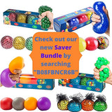 KELZ KIDZ Durable Pull and Stretch Stress Squeeze Ball - Great and Fun Squishy Party Favor Fidget Toy - Excellent Sensory Relief for Tension and Anxiety (4 Pack, Large)