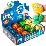 KELZ KIDZ Quality & Durable Large (2.9 Inch) Mesh Squishy Balls with Exclusive Sewn Mesh! (Multi, 12 Pack)