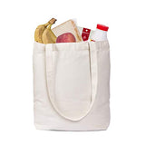 Heavy Duty and Strong Large Natural Canvas Tote Bags with Bottom Gusset for Crafts, Shopping, Groceries, Books, Welcome Bag, Diaper Bag, Beach, and Much More!