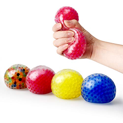 Set De 4 Bolas Antiestrés De Goma TPR - Pelotas Sensoriales De 4 Cm Para Aliviar La Ansiedad En Niños Y Adultos
