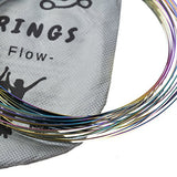 KELZ KIDZ Kinetic 3D Arm Flow Rings - Spring Bracelet Made from High Grade Stainless Steel (1 Pack Rainbow Colored)