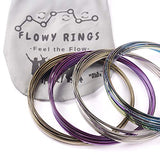 Kinetic 3D Arm Flow Rings - Stainless Steel (4 Pack Multi Colored) Great Party Favor and School Prize!