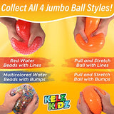 Giant Soothing and Fun Squishy Water Bead Stress Ball for Hand Strengthening Exercises - Great Idea for Kids and Adults (Multi Colored)