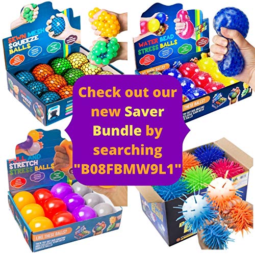 KELZ KIDZ Quality & Durable Large (2.9 Inch) Mesh Squishy Balls