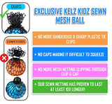 KELZ KIDZ Quality & Durable Medium (2.5 Inch) Spiky Mesh Squishy Balls with Exclusive Sewn Mesh! (Multi, 12 Pack)