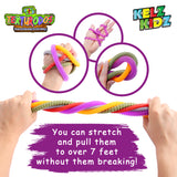 KELZ KIDZ TEXTURODOS Textured Stretchy Fidget Noodles - Monkey Noodles Toy PATENTED  (15 Pack) CASE OF 20 PACKS