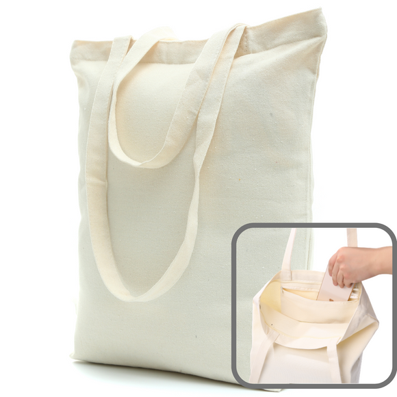 Large canvas bag with zipper online