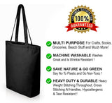 Heavy Duty Large Natural Canvas Tote Bags with Bottom Gusset for Crafts, Shopping, Groceries, and Much More! (15x14x4)